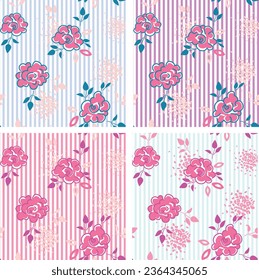 cute flower patterns design for girl romantic