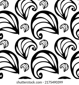 Cute flower patterns in a small flower. Geometric seamless vector texture. Modern abstract flower. Black and white modern abstract seamless pattern for textile design. Seamless vector background.