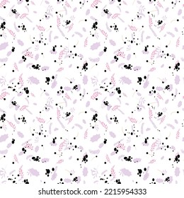 Cute flower patterns in a small flower. Geometric seamless vector texture. Modern abstract flower.
