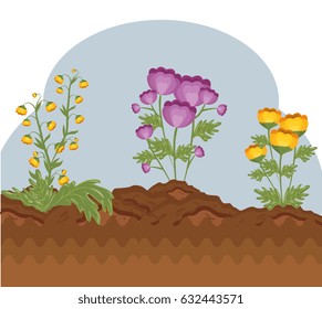 cute flower plant icon