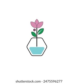 Vector lindo de la planta de la flor
