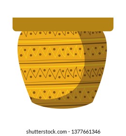 cute flower pot isolated icon