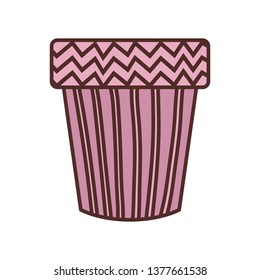 cute flower pot isolated icon