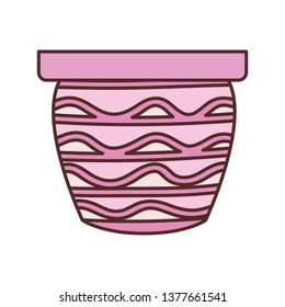 cute flower pot isolated icon