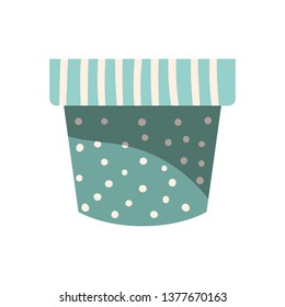 cute flower pot isolated icon