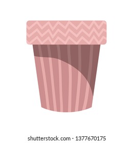 cute flower pot isolated icon