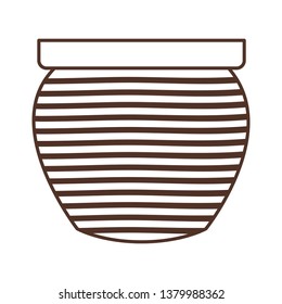 cute flower pot isolated icon