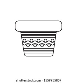 cute flower pot on white background vector illustration design