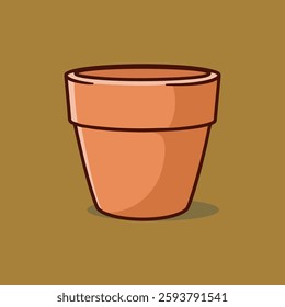 Cute flower pot vector children's illustration Q version vector cartoon illustration