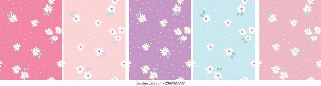 cute flower romantic patterns design for girl