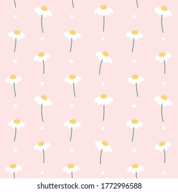 Cute flower seamless background repeating pattern, wallpaper background, cute seamless pattern background
