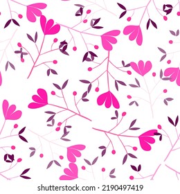 Patrón de flores sin costuras. Resumen de fondo de escritorio interminable floral. Fondo botánico creativo. Ideal para el diseño de tela, impresión textil, envoltura, cubierta. Ilustración del vector