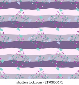 Cute flower seamless pattern. Abstract floral endless wallpaper. Creative botanical background. Great for fabric design, textile print, wrapping, cover. Vector illustration