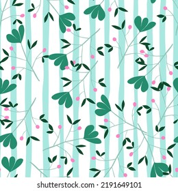 Cute flower seamless pattern. Abstract floral endless wallpaper. Creative botanical background. Great for fabric design, textile print, wrapping, cover. Vector illustration