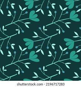Cute flower seamless pattern. Abstract floral endless wallpaper. Creative botanical background. Great for fabric design, textile print, wrapping, cover. Vector illustration