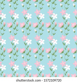 Cute flower seamless pattern design. Can use for print, template, fabric, presentation, textile, banner, poster, wallpaper