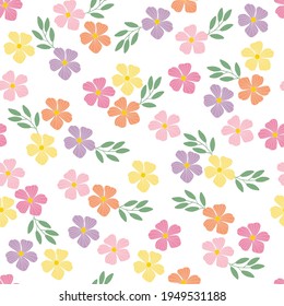 cute flower seamless pattern design
