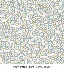 Cute flower seamless pattern. Floral vector texture