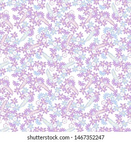 Cute flower seamless pattern. Floral vector texture