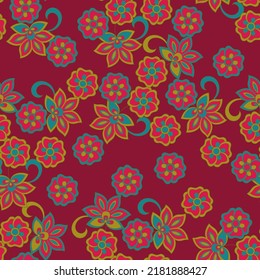Cute flower seamless pattern. Floral vector texture