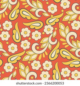 Cute flower seamless pattern. Floral vector texture