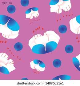 Cute flower seamless pattern, Vector illustration design element