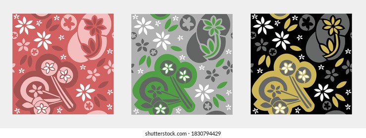 Cute flower seamless pattern. Vector design for fashion, fabric, wallpaper. Use it to decorate your Christmas gift.