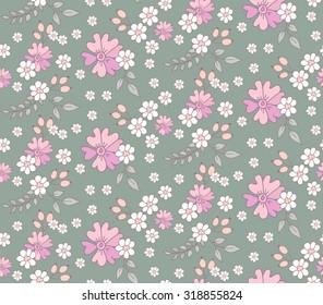 Cute flower seamless pattern. Vector illustration