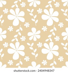 Cute flower  seamless pattern.vector.Great for textile,fabric,wrapping paper,and any print.