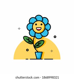 Cute flower simple illustration. Easy to edit with vector file. Can use for all your creative content. Especially about nature.
