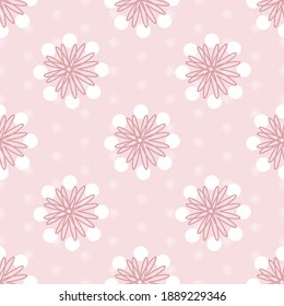 cute flower soft pink seamless pattern. Can use for print, template, fabric, presentation, textile, banner, poster, wallpaper