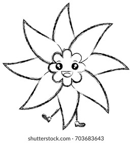 cute flower spa kawaii character