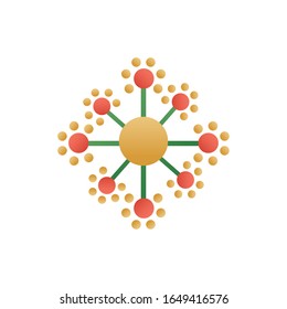 cute flower spring degradient style icon vector illustration design