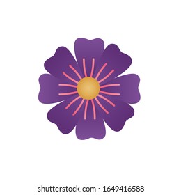 cute flower spring degradient style icon vector illustration design