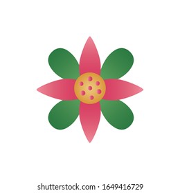 cute flower spring degradient style icon vector illustration design