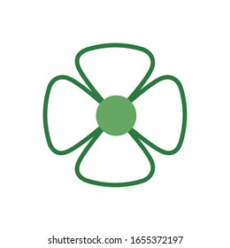 cute flower spring half color style icon vector illustration design