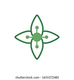 diseño vectorial del estilo de medio color del muelle de flores tierno