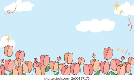 cute flower spring tulips background