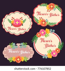 cute flower sticker