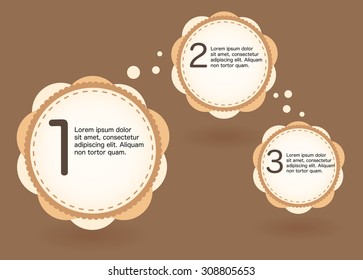 cute flower text box for info graphic template