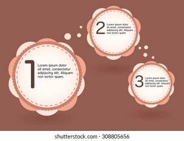 cute flower text box for info graphic template