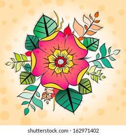 Cute flower in vector 