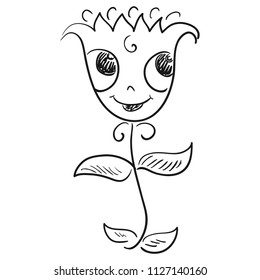 Cute flower. Vector illustration