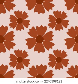 Ilustración vectorial de Flor Cuta sin soldadura patrón.Ideal para textil, tela, papel envolvente y cualquier impresión.Estilo de venas.