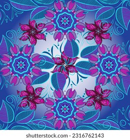 Patrón vectorial de flor mate. Patrón de tela de moda. Color Tema de verano fondo de patrón sin fisuras. Diseño de elementos de flores planas