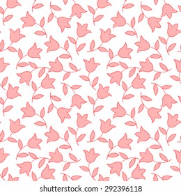 Cute flower vector seamless pattern. Sweet background.
