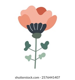 Cute flower,cartoon, isolated, vector illustration, graphic design, flat 