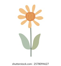 Cute flower,cartoon, isolated, vector illustration, graphic design, flat 
