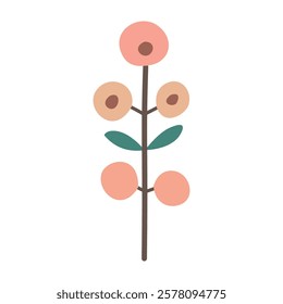 Cute flower,cartoon, isolated, vector illustration, graphic design, flat 
