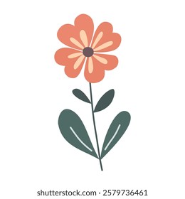 Cute flower,cartoon, isolated, vector illustration, graphic design, flat 